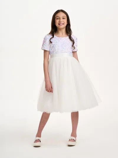 Iame Girls Diamond Dazzle Dress In Blue