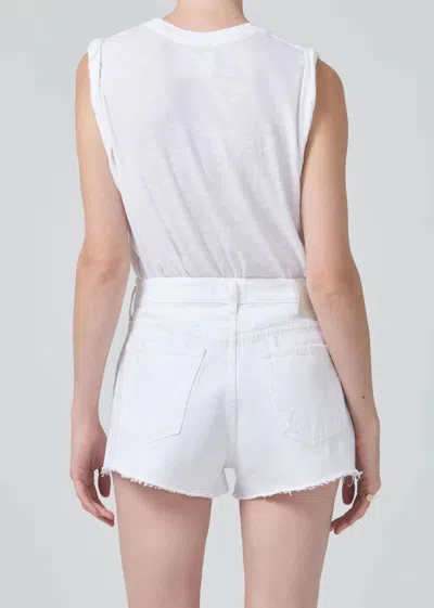 Citizen Of Humanity Kelsey Roll Sleeve Tee In White