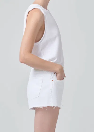 Citizen Of Humanity Kelsey Roll Sleeve Tee In White