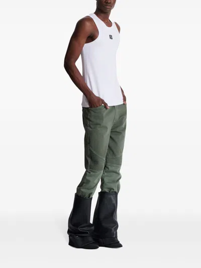 Balmain Logo-embroidered Tank Top