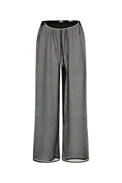 Bode Black Juana Sheer Silk Trousers