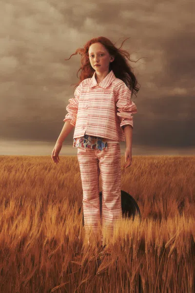 Marni Giacca In Cotone Allover Check In Pink