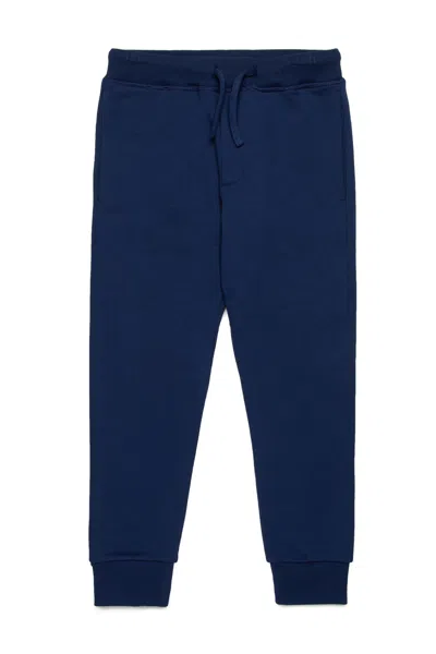 Dsquared2 Pantaloni Jogger Con Stampa College In Blue