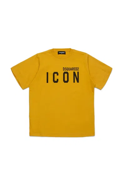 Dsquared2 Icon-print T-shirt In Yellow
