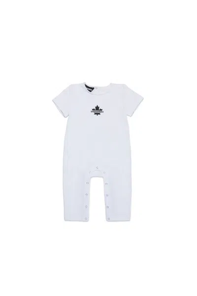 Dsquared2 Maple Leaf Jumpsuit In White