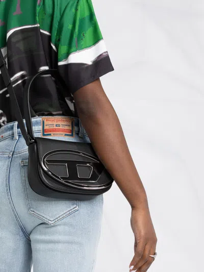 Diesel Xs 1dr Smooth Leather Top Handle Bag In Black