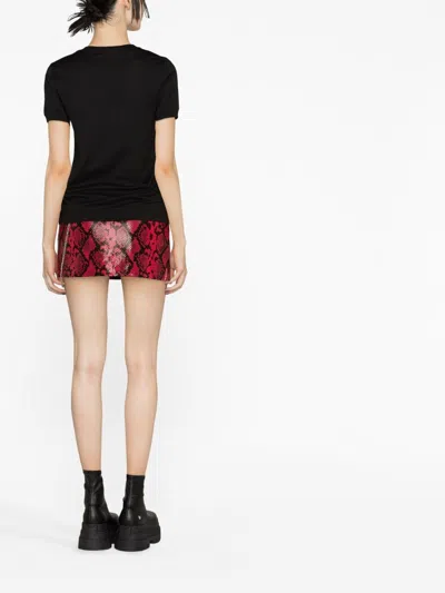 Dolce & Gabbana Black T-shirt With Logo Decorated With Crystals On The Front In Cotton Woman