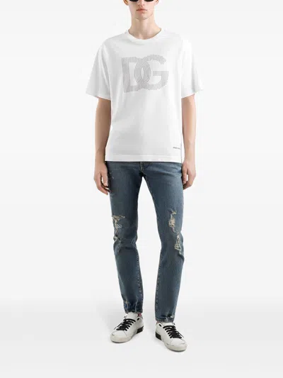 Dolce & Gabbana White Dg Logo T-shirt