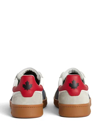 Dsquared2 Dsquared White Leather Boxer Sneakers In Multi