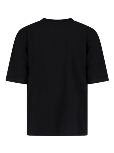 Dsquared2 Black Crewneck T-shirt With Maxi Logo Print On The Front In Cotton Man