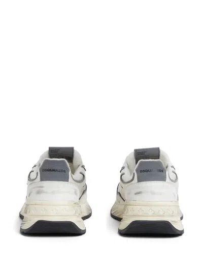 Dsquared2 Dynamic Leather Mesh Sneakers In Multi