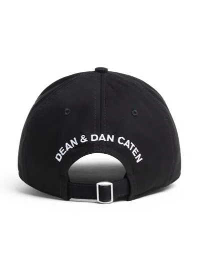 Dsquared2 Black Baseball Cap With Maxi Logo Lettering On The Front