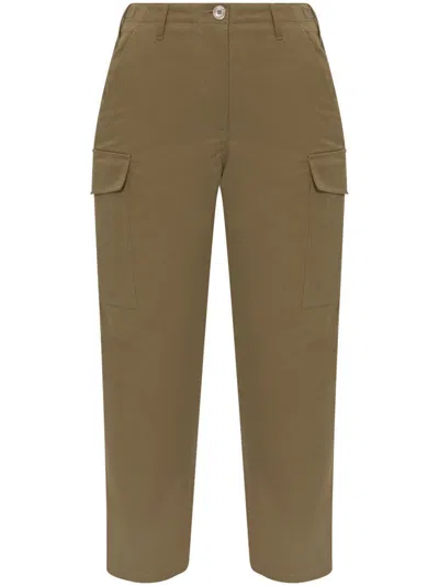 Tom Ford Logo Patch Cargo Pants In Green