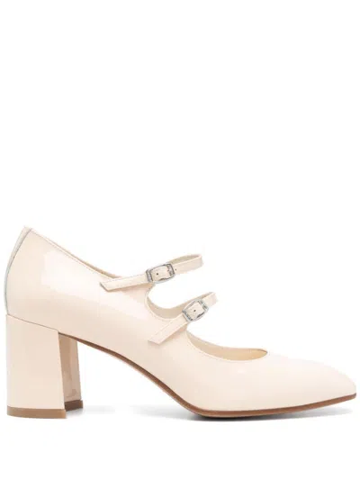 Carel Paris Alice Nude Patent Leather Shoes In Pink
