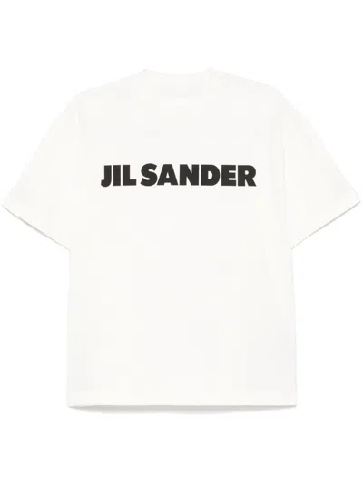 Jil Sander Relaxed-fit Cotton T-shirt With Bold Logo In Multicolor
