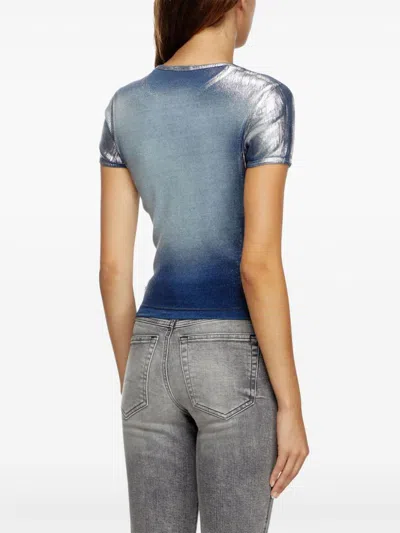 Diesel T-ele-long-q1 T-shirt In Multicolor