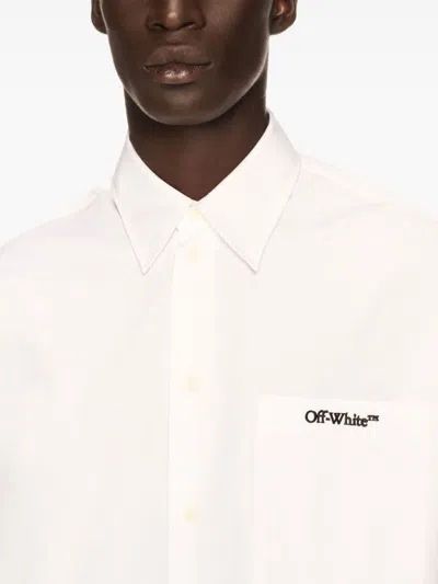 Off-white Off White Men Diag Outl Shirt Jacket In White