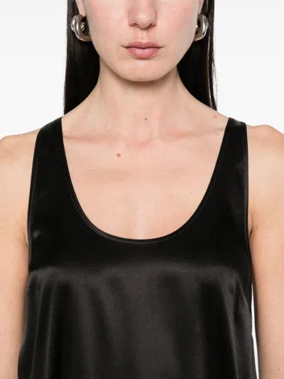 Pinko Sleeveless Stretch Satin Top In Multicolor