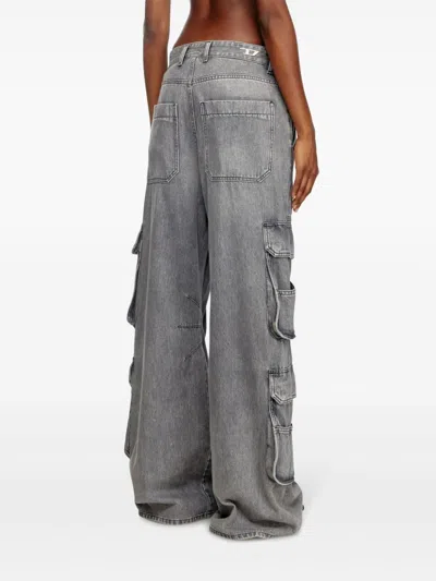 Diesel Cargo Denim Jeans In Multicolor