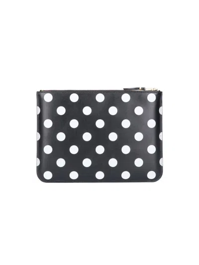 Comme Des Garçons Dot Print Wallet Accessories In Black