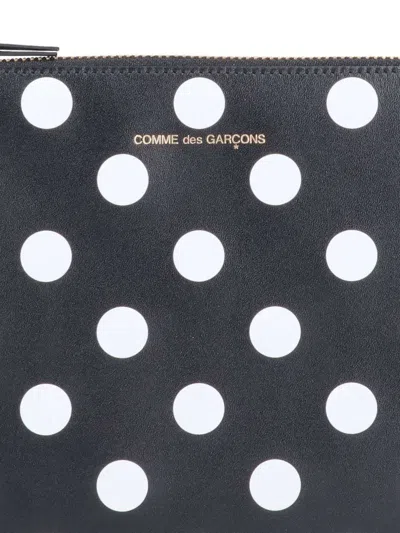 Comme Des Garçons Dot Print Wallet Accessories In Black
