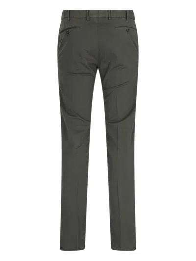 Pt Torino Straight Trousers With Pockets And Loops In Green