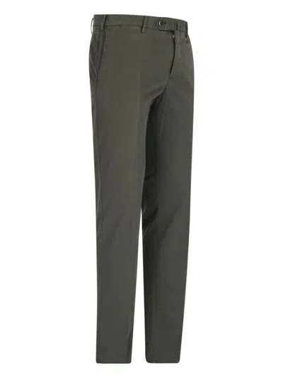 Pt Torino Straight Trousers With Pockets And Loops In Green