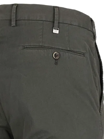 Pt Torino Straight Trousers With Pockets And Loops In Green