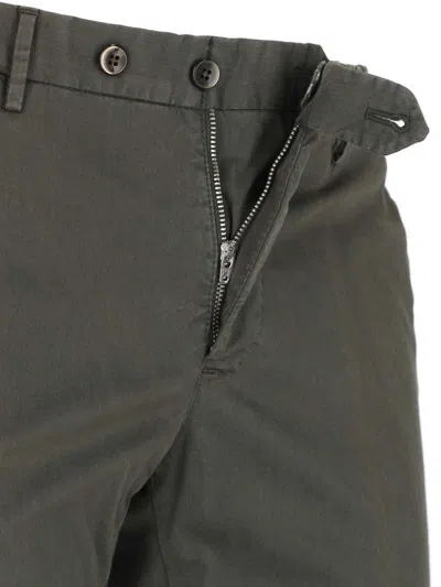 Pt Torino Straight Trousers With Pockets And Loops In Green