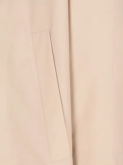 Jil Sander Logo-print Coat In Beige