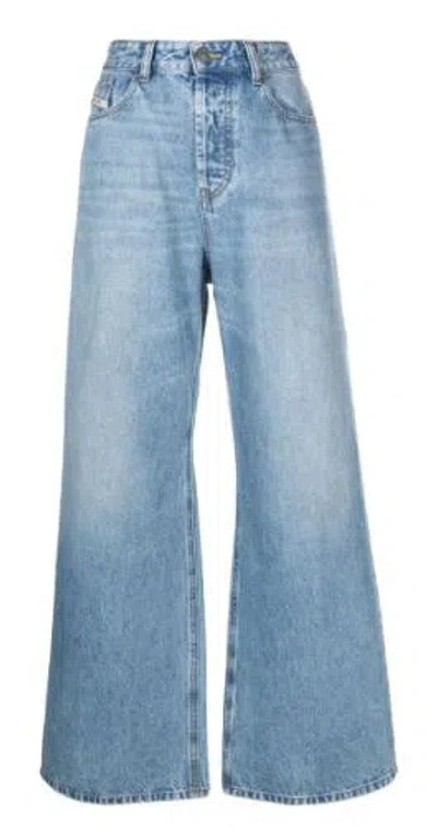 Diesel 1996 D-sire 09i29 Low-rise Wide-leg Jeans In Multicolor