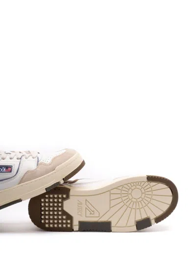 Autry Low-top Sneakers With Textured Panels And Cushioned Sole In White