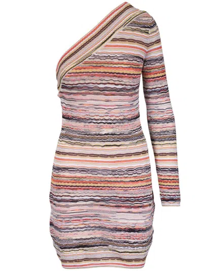 Missoni Striped Mini Dress In Multicolour