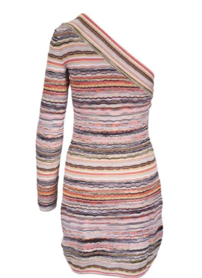 Missoni Striped Mini Dress In Multicolour