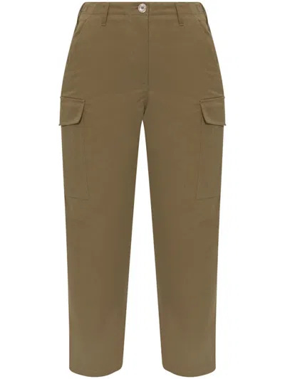 Tom Ford Logo Patch Cargo Pants In Green