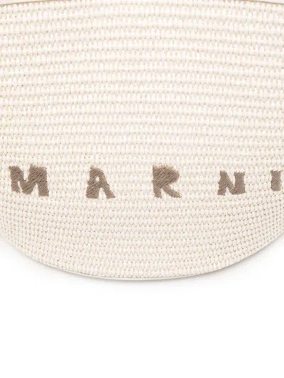 Marni Woven Cotton Handbag With Structured Silhouette In Multicolor