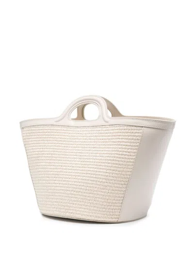 Marni Woven Cotton Handbag With Structured Silhouette In Multicolor