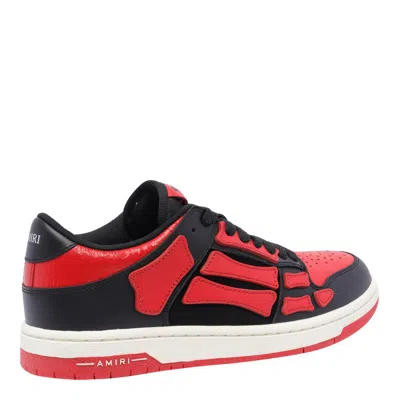 Amiri Two-tone Leather Skel Top Sneakers In Red
