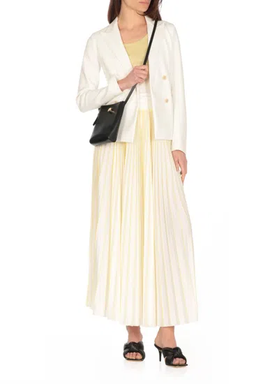 Fabiana Filippi Double-breasted Blazer With Peak Lapel In White