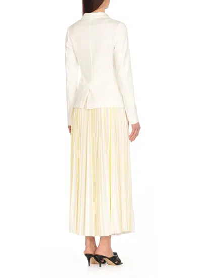 Fabiana Filippi Double-breasted Blazer With Peak Lapel In White