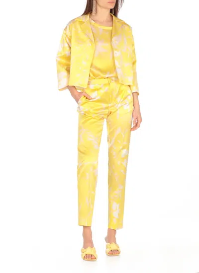 Fabiana Filippi All-over Patterned Silk Blazer In Yellow