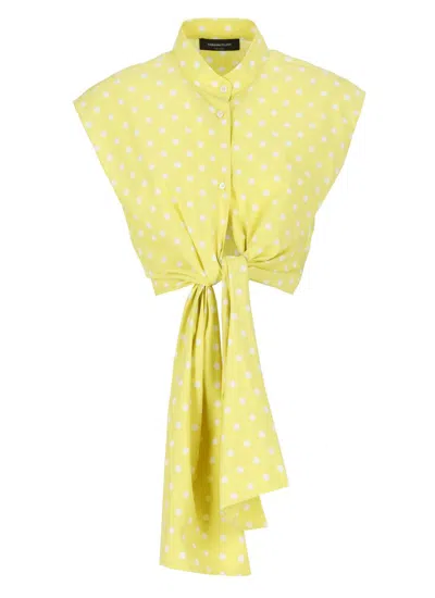 Fabiana Filippi Polka Dot Printed Shirt In Yellow