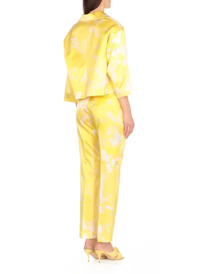 Fabiana Filippi All-over Patterned Silk Blazer In Yellow