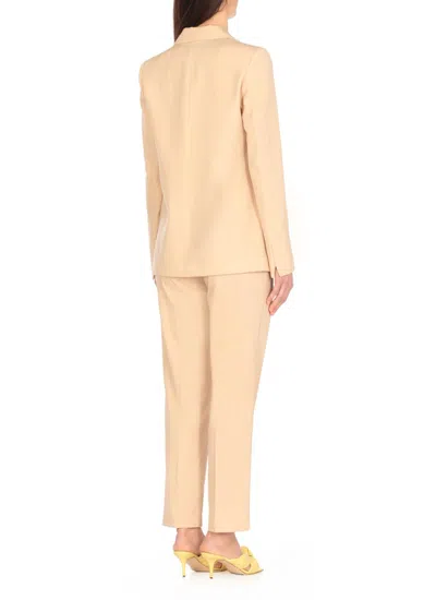 Fabiana Filippi Virgin Wool And Linen Blazer In Pink
