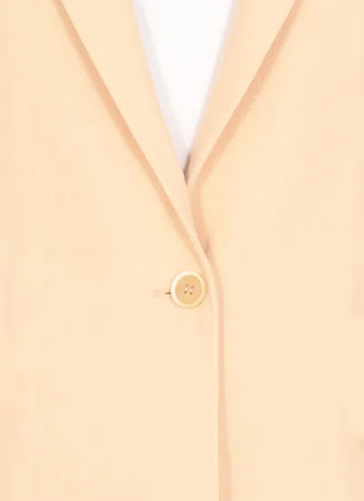 Fabiana Filippi Virgin Wool And Linen Blazer In Pink