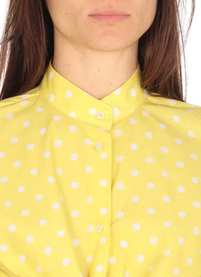Fabiana Filippi Polka Dot Printed Shirt In Yellow