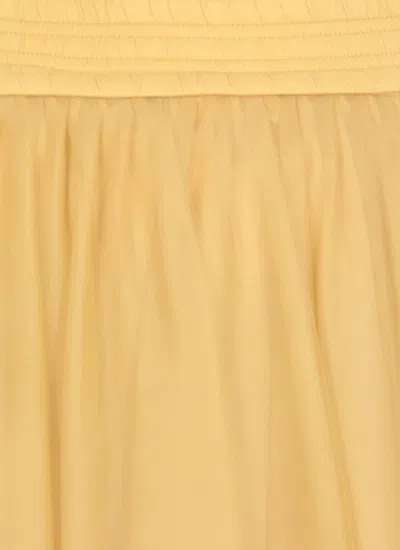 Fabiana Filippi A-line Tulle Midi Skirt In Yellow