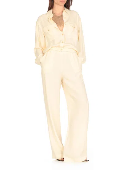 Fabiana Filippi Bomber Jacket With Front Pockets And Diamond Thread In Beige