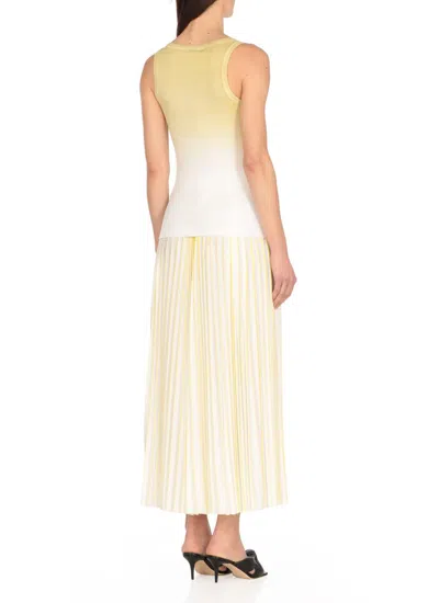 Fabiana Filippi Gradient Effet Ribbed Tank Top In Yellow