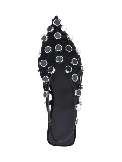 Attico Grid Ballerina In Black